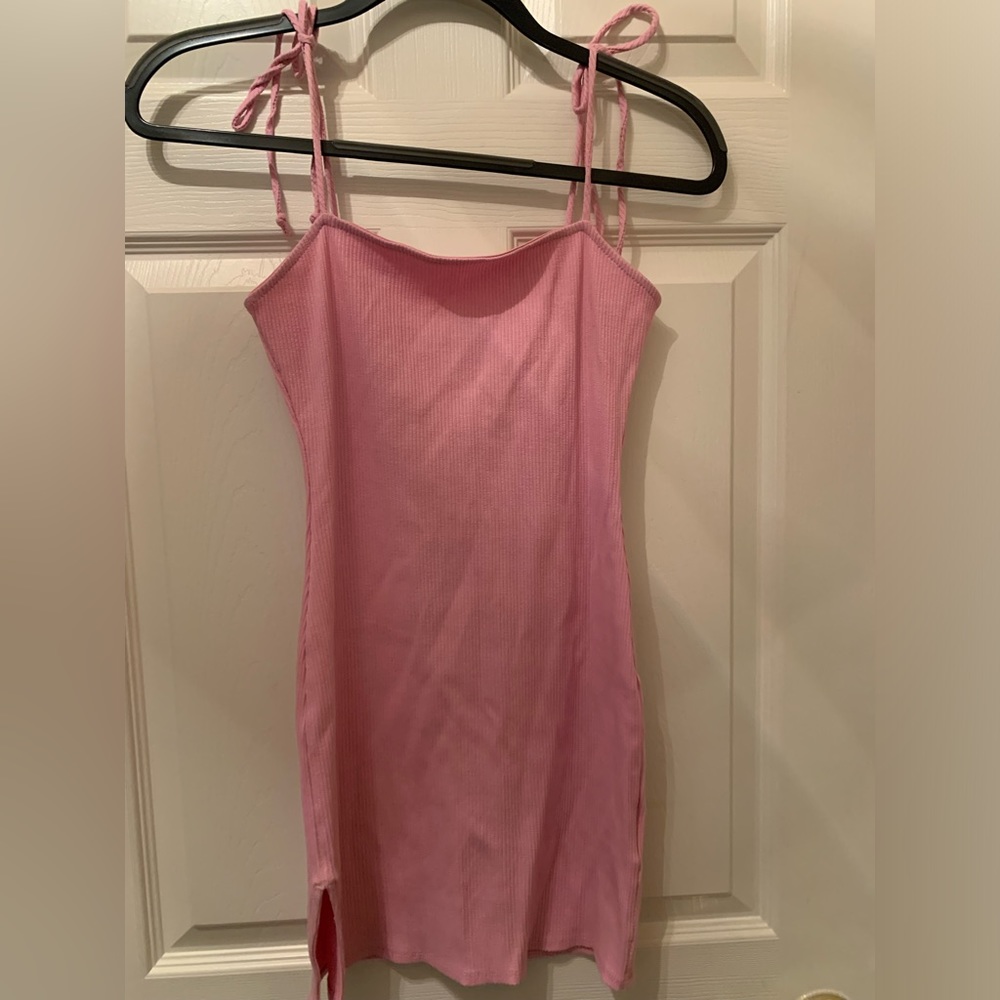 Urban outfitters dress, pink, slit on the side, stretchy feel